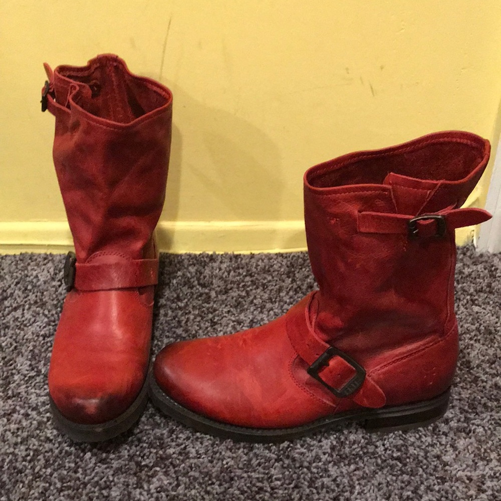 Red Frye boots
